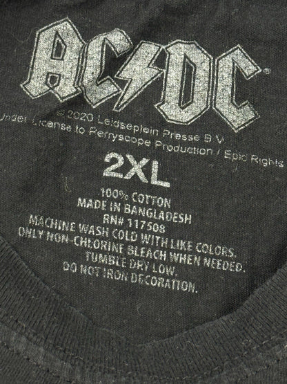 AC/DC Black Highway to Hell Album Music Band Top 2XL