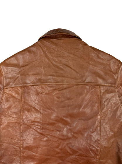 Joseph Barry Retro Brown Genuine Leather Jacket Large