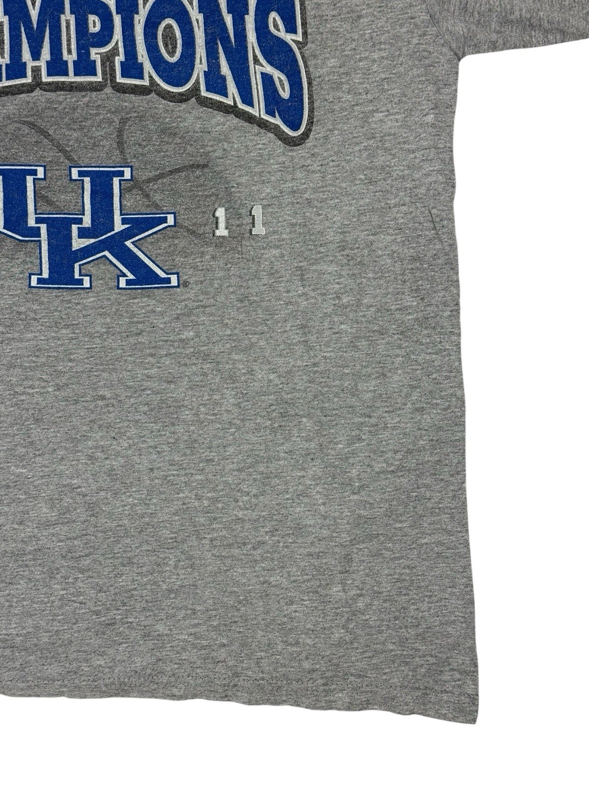 Kentucky Wildcats Retro Grey 2011 Champions Printed American College Top Medium