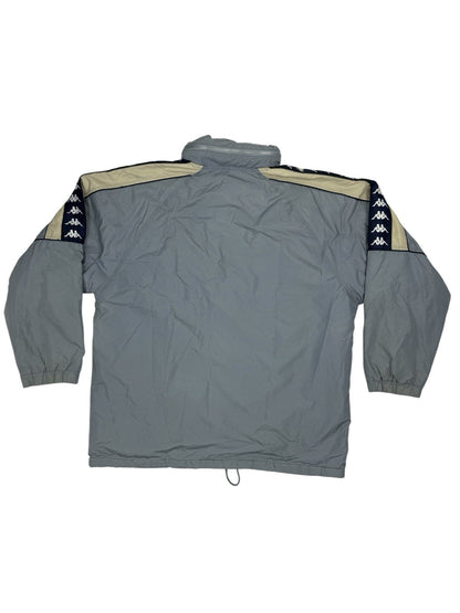 Kappa Blue Retro Padded Zip Jacket Large
