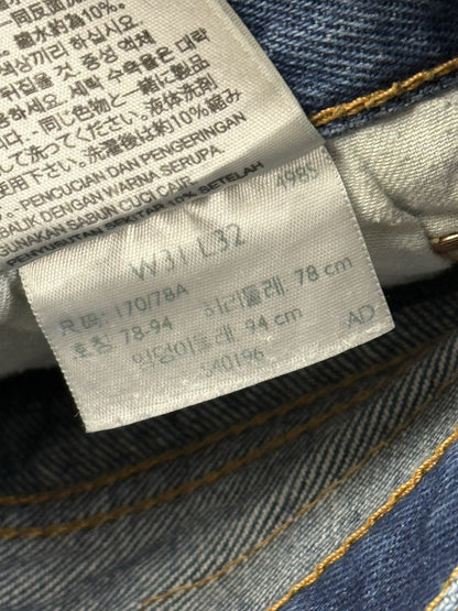 Levi's 501 Blue Denim Straight Leg Jeans Size 29W 30L