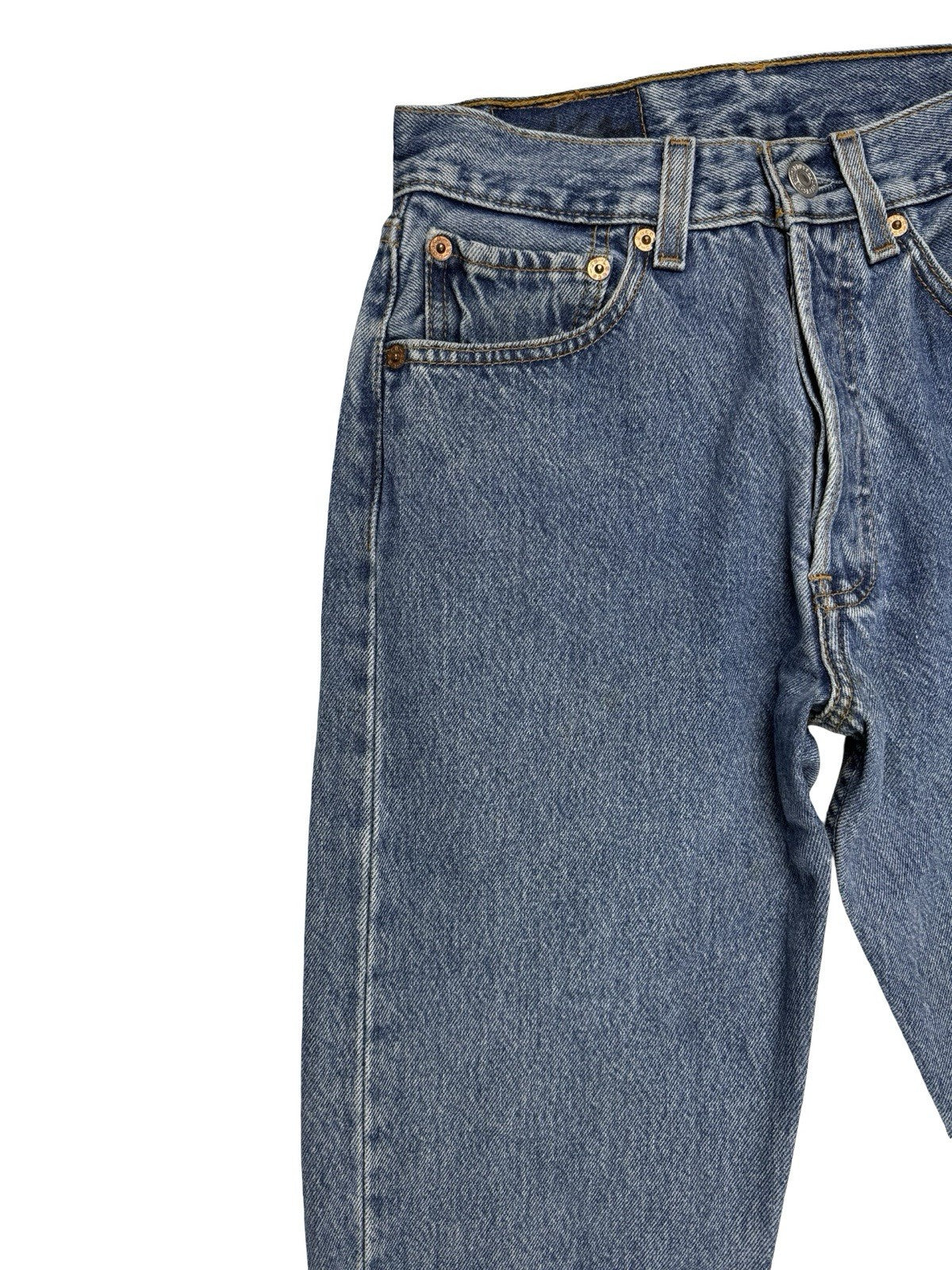 Levi's 501 Vintage 90's Y2K Blue Denim Straight Leg Jeans 26W 32L