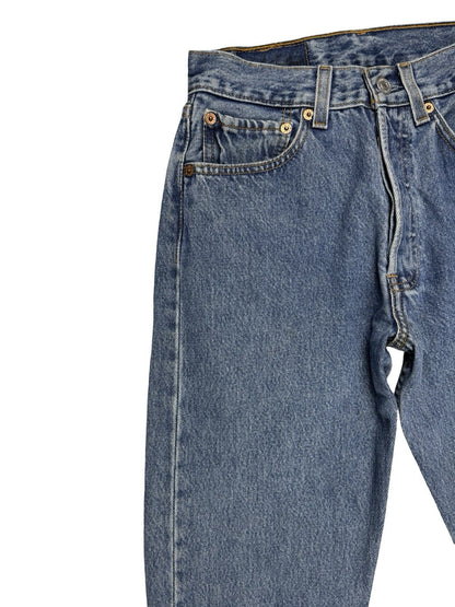 Levi's 501 Vintage 90's Y2K Blue Denim Straight Leg Jeans 26W 32L