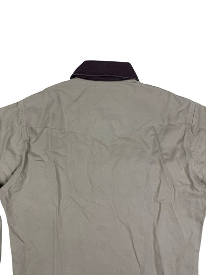 Wrangler Vintage 90's Pearl Snap Beige Western Shirt Small