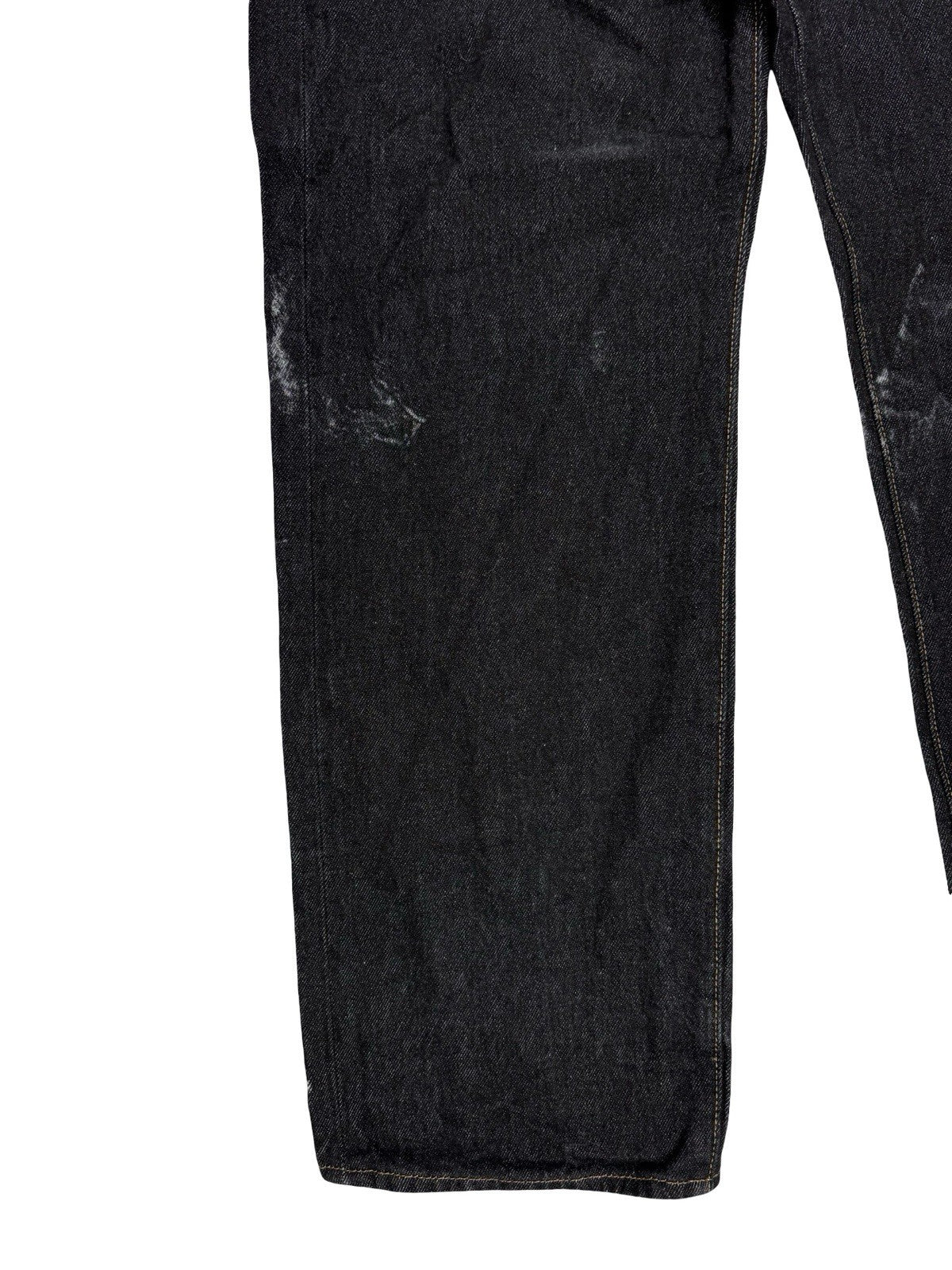 Levi's 501 Dark Blue Denim Grunge Jeans 36W 32L