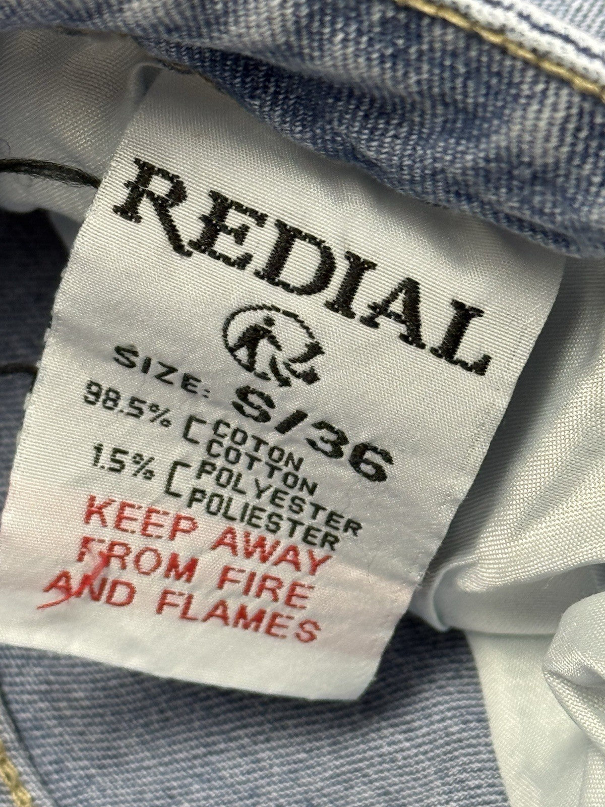 Redial Blue Loose Fit Cargo Jeans Size 8