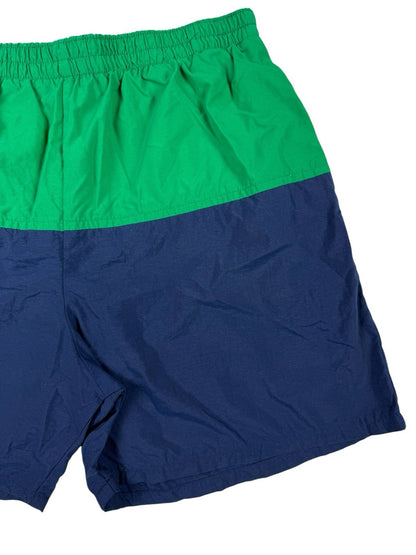 Lacoste Blue Retro Lined Nylon Sport Shorts Large