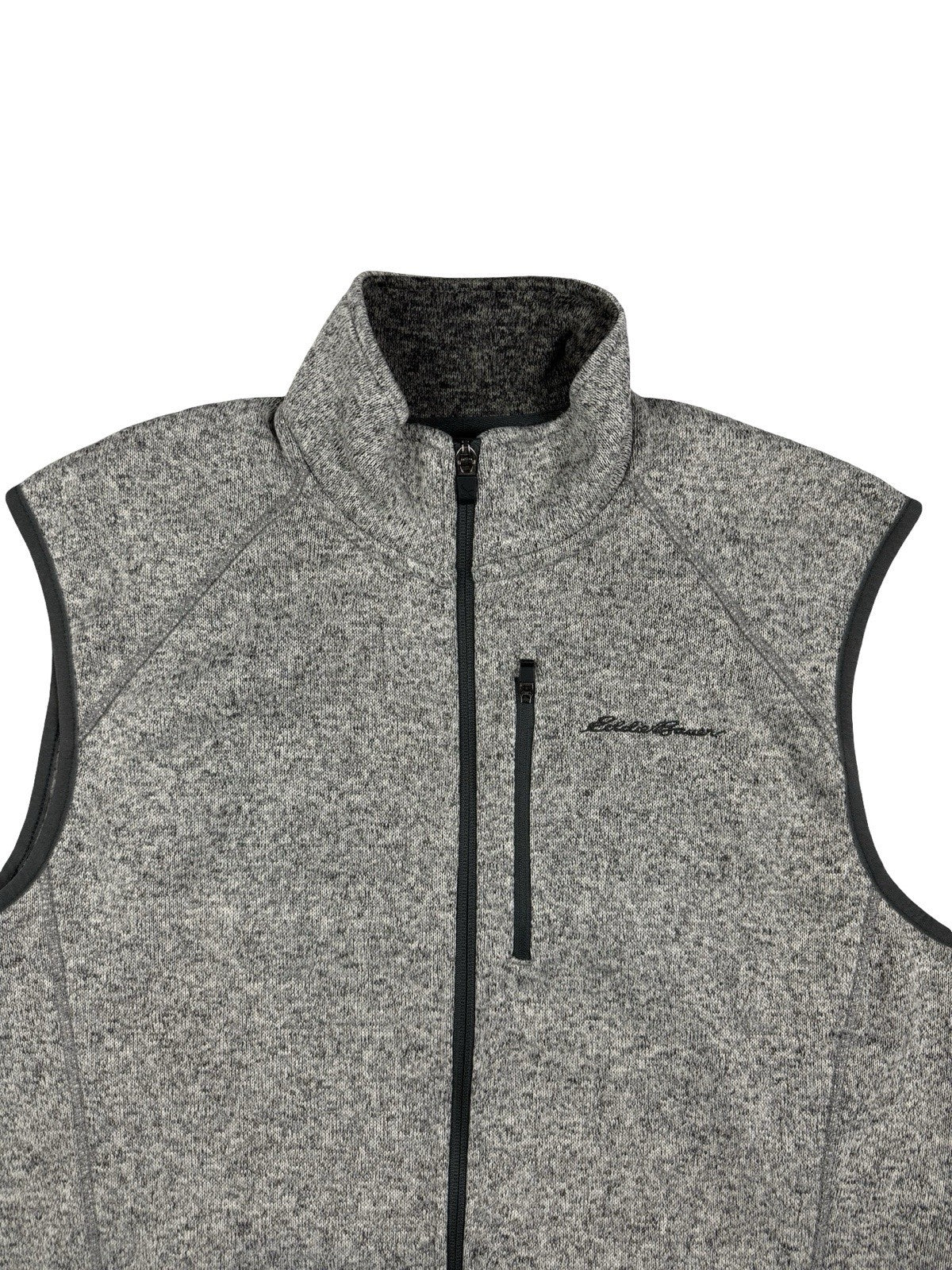 Eddie Bauer Grey Zip Polyester Gilet Body Warmer Large