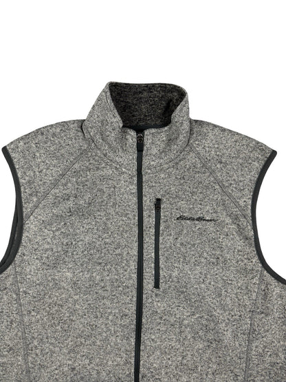 Eddie Bauer Grey Zip Polyester Gilet Body Warmer Large