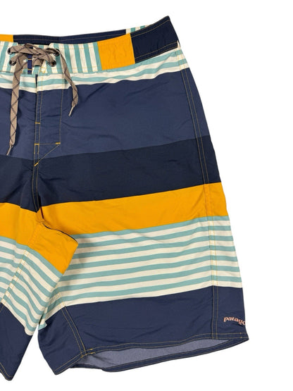 Patagonia Wavefarer Multi Colour Striped Swim Board Shorts Large 35W