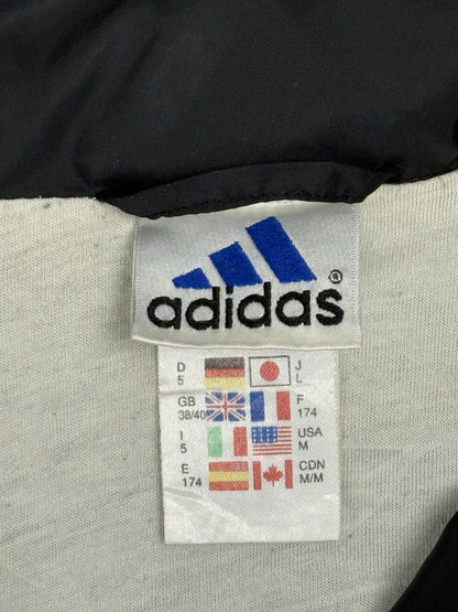 Adidas Vintage Black Nylon Zip Track Jacket Medium