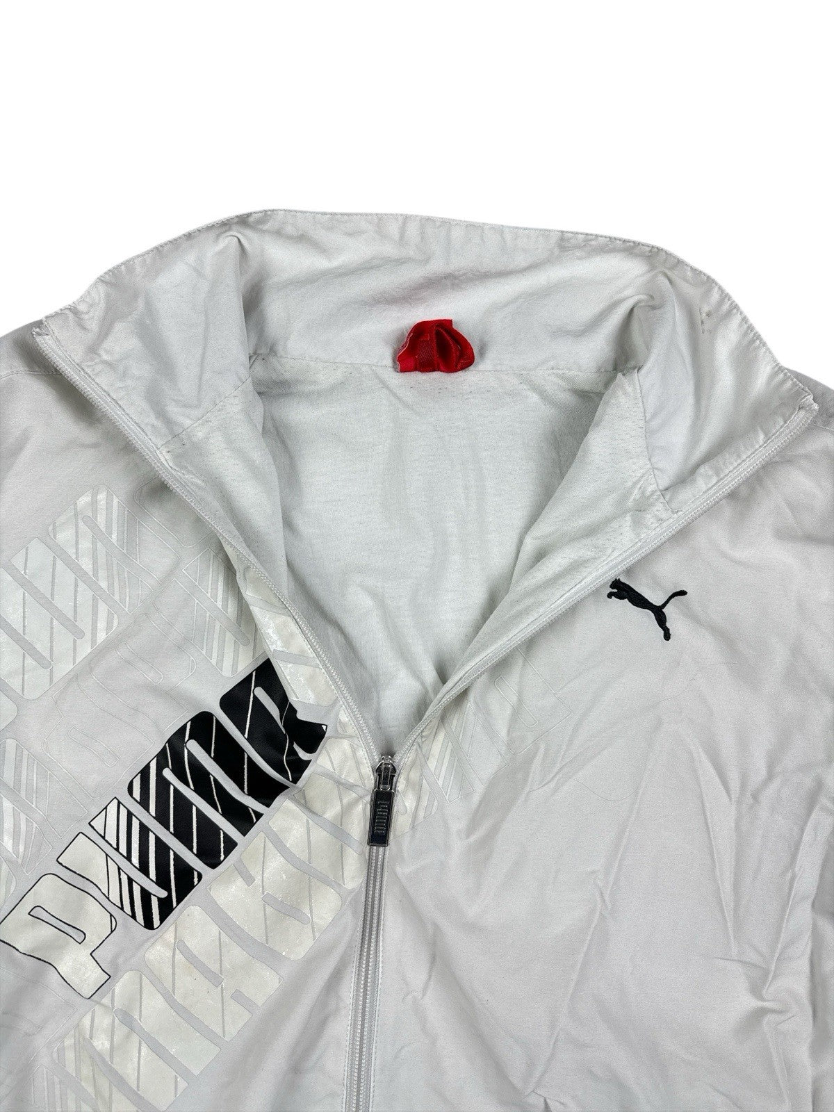 Puma Retro Lined Grey Track Jacket Large
