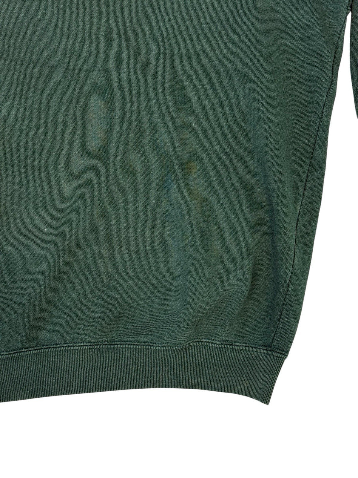 IZOD Green Retro Embroidered Cotton Blend Jumper Medium