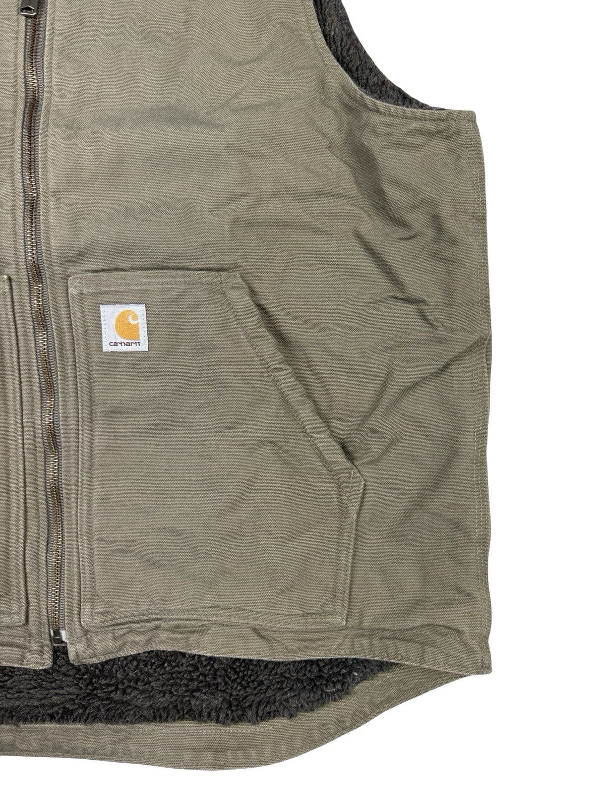 Carhartt 104394 DWD Sherpa Lined Canvas Gilet Vest Bodywarmer Large Tall