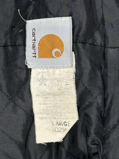 Carhartt Vintage 90s JQ295 Wheat Brown Quilted Canvas Active Jacket Large USA