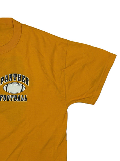 Panther Football Retro Yellow American Sports Cotton Blend Printed Top Medium