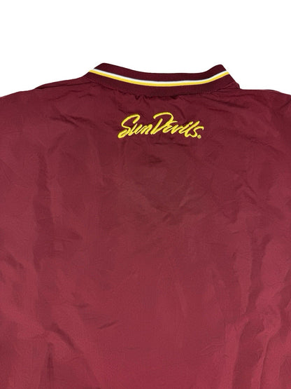 Arizona State University Maroon ASU Sun Devils Pullover Jumper Windbreaker Small