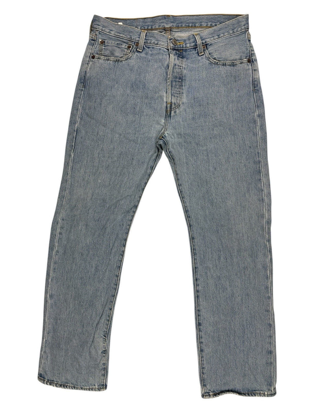 Levi's 501 Light Blue Straight Leg Denim Jeans 34W 30L