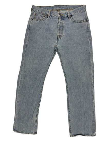 Levi's 501 Light Blue Straight Leg Denim Jeans 34W 30L