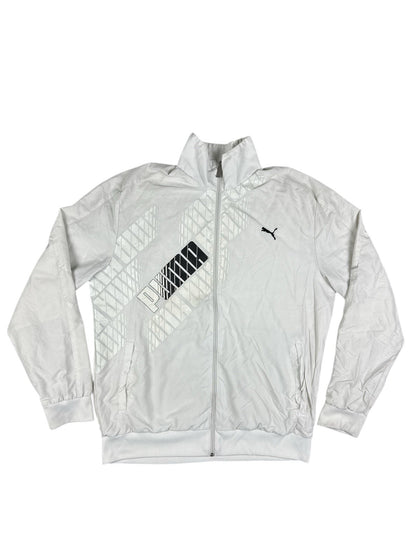 Puma Retro Lined Grey Track Jacket Large