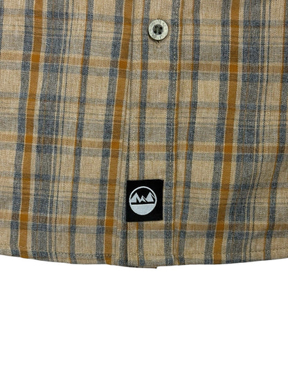 Wrangler Outdoor Series Beige Plaid Collared Shirt 2XL