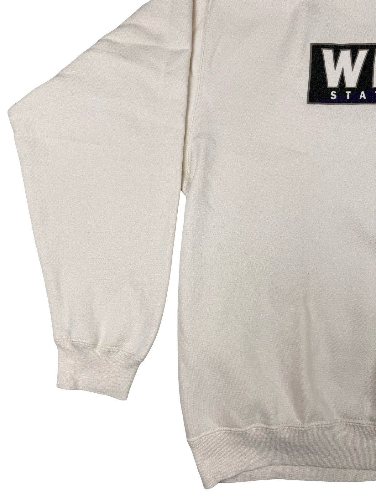 Gear for Sports Vtg 90s Cream Big Cotton Wichita State University Jumper Large