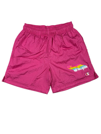 Champion Pink Heritage Retro Colourway Lined Sports Shorts Small