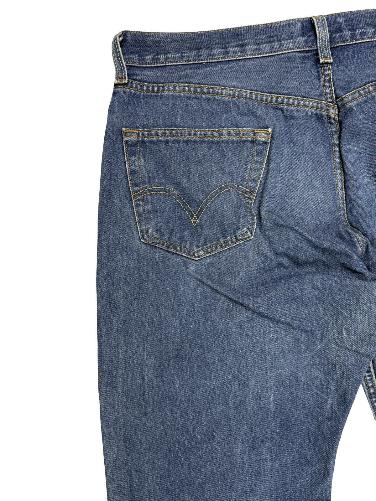 Levi's 501 Original Blue Straight Leg Button Fly Denim Jeans 38W 32L