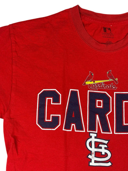 MLB Red St Louis Cardinals Retro Printed Cotton Top Large