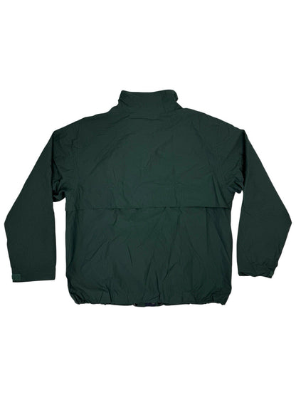 LL Bean Green Retro Zip Windbreaker Jacket XL
