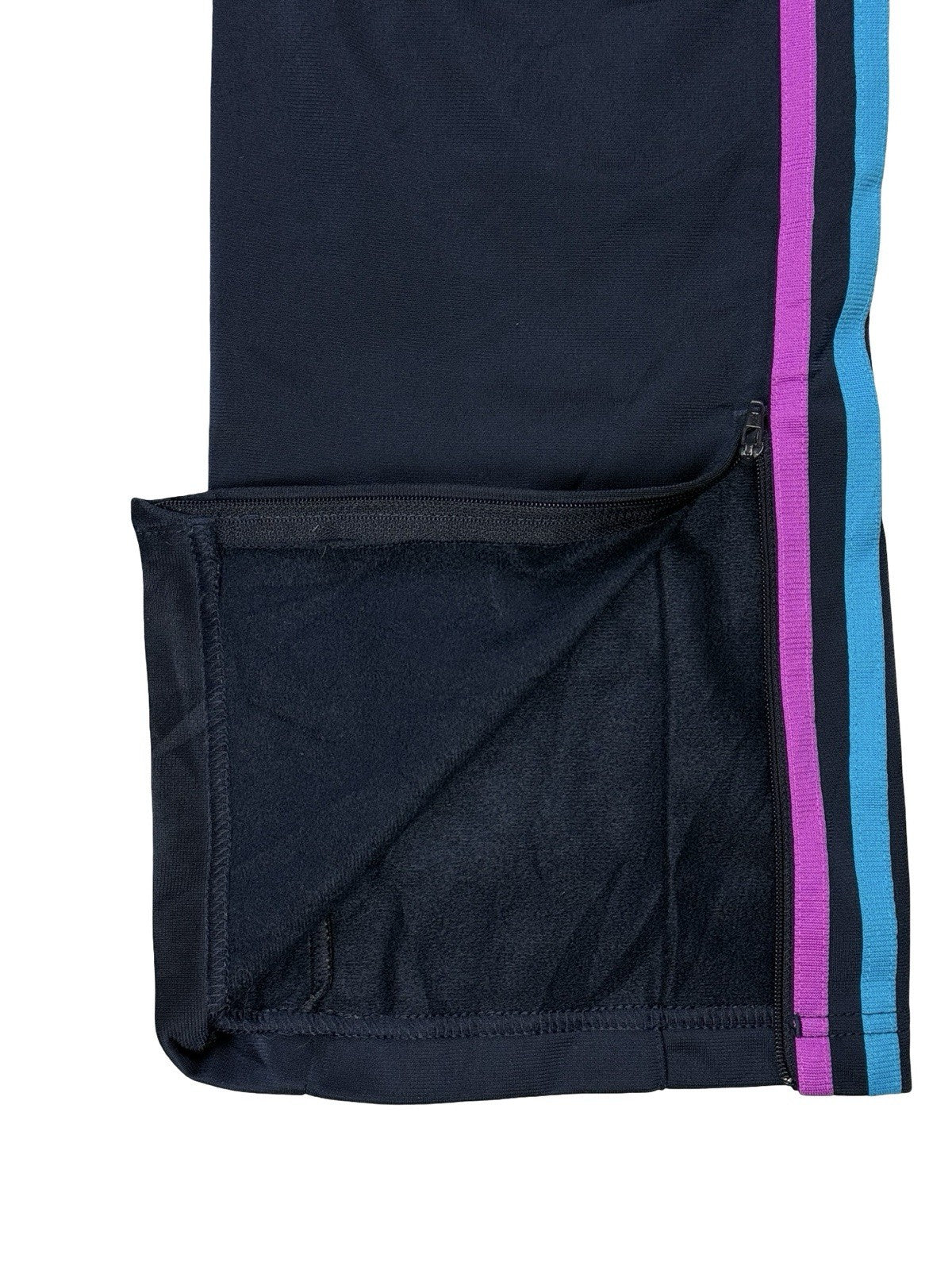 Adidas Blue Firebird 3 Stripe Trefoil Track Bottom Pant Trousers Women's Size 10