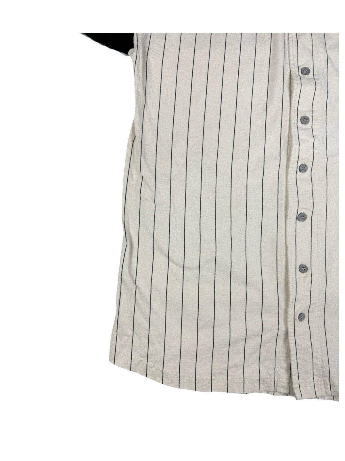 Wilson Off White Cotton Pinstripe Baseball Jersey Top XL