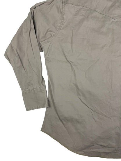 Wrangler Beige Pearl Snap Western Cowboy Shirt XL
