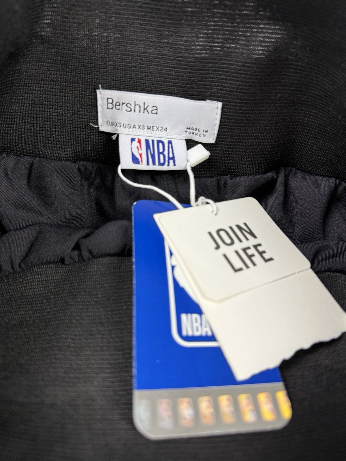 Bershka x NBA LA Clippers Black Sports Shorts XS