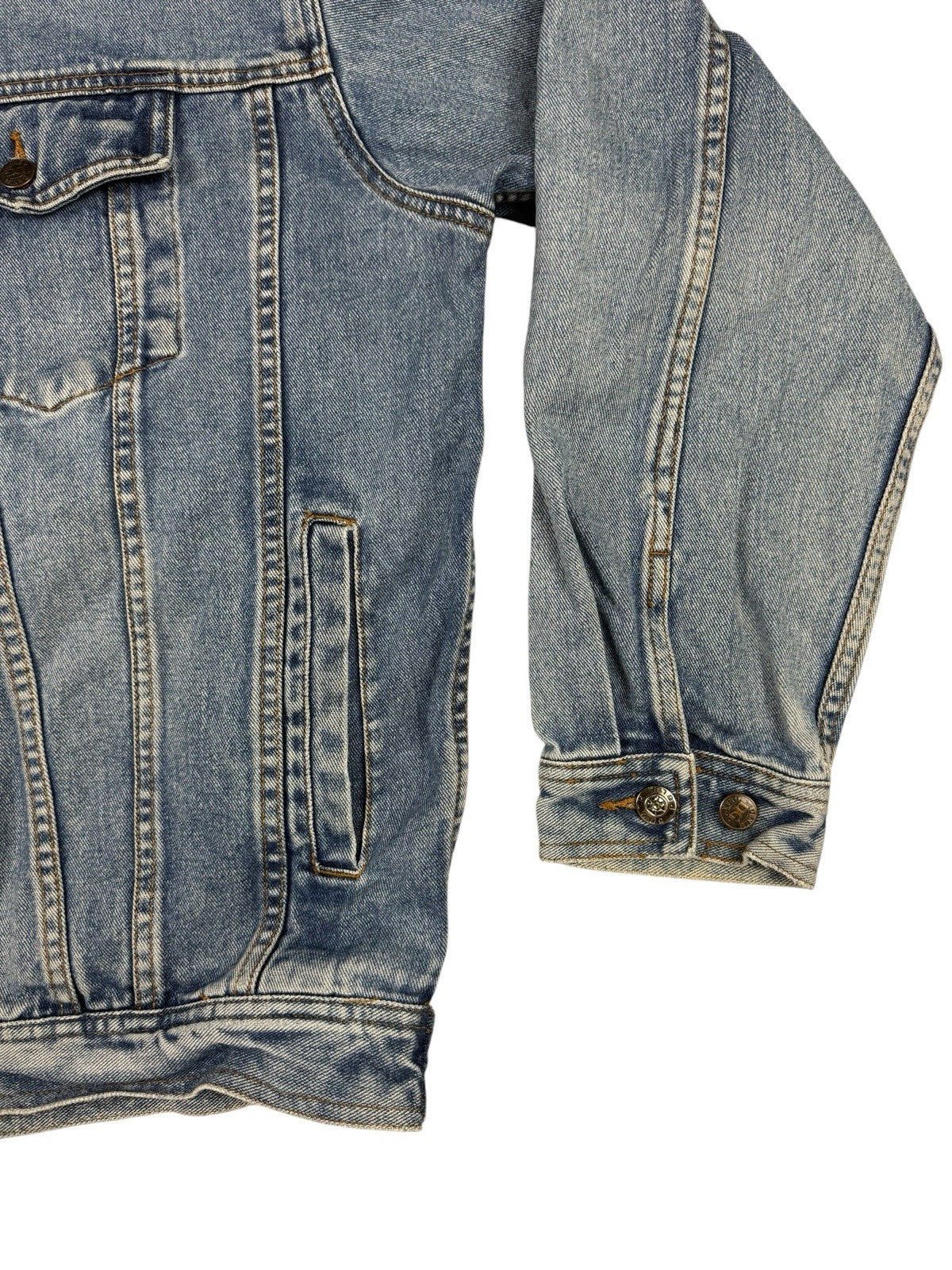 Denim Gear Retro Trucker Cowboy Blue Denim Jacket Y2K Large