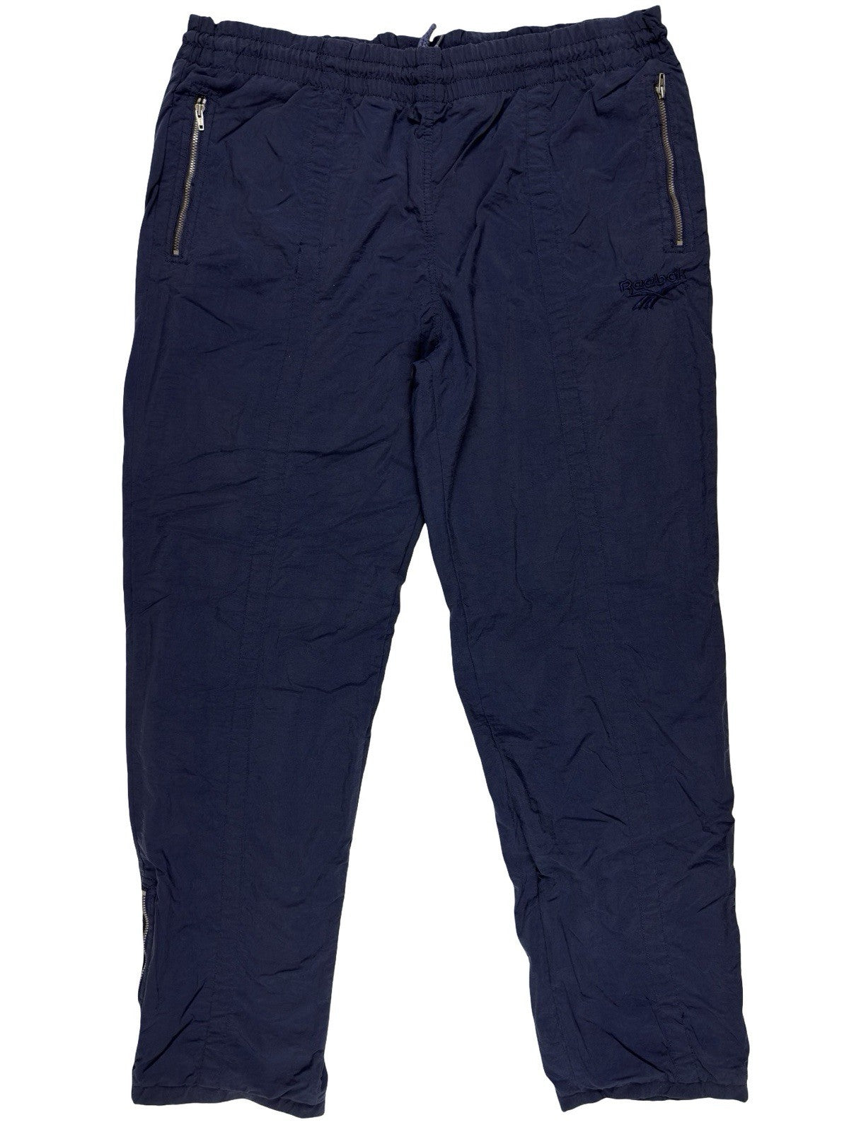 Reebok Vintage Lined Blue Tracksuit Bottoms Trousers XL