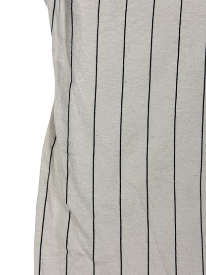 Wilson Off White Cotton Pinstripe Baseball Jersey Top XL