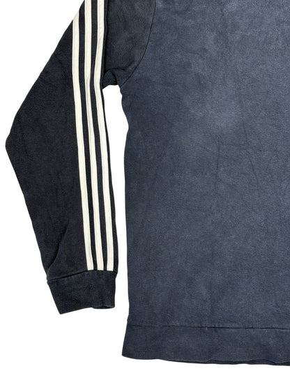 Adidas Blue Spell Out Print Logo Hoodie Medium