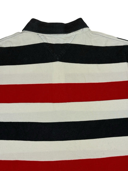 Tommy Hilfiger Retro Multicoloured Striped Polo Top XL