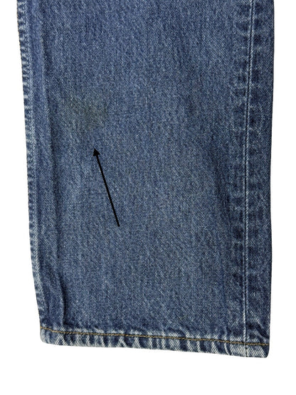 Levi's 501 Retro Blue Straight Leg Denim Jeans 32W 36L Made In USA