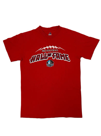 Retro Majestic Red Pro Football Hall of Fame Top Small