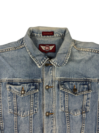 Denim Gear Retro Trucker Cowboy Blue Denim Jacket Y2K Large