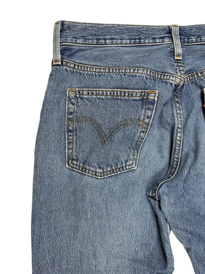 Levi's 501 Mid Wash Blue Straight Leg Denim Jeans 27W 28L