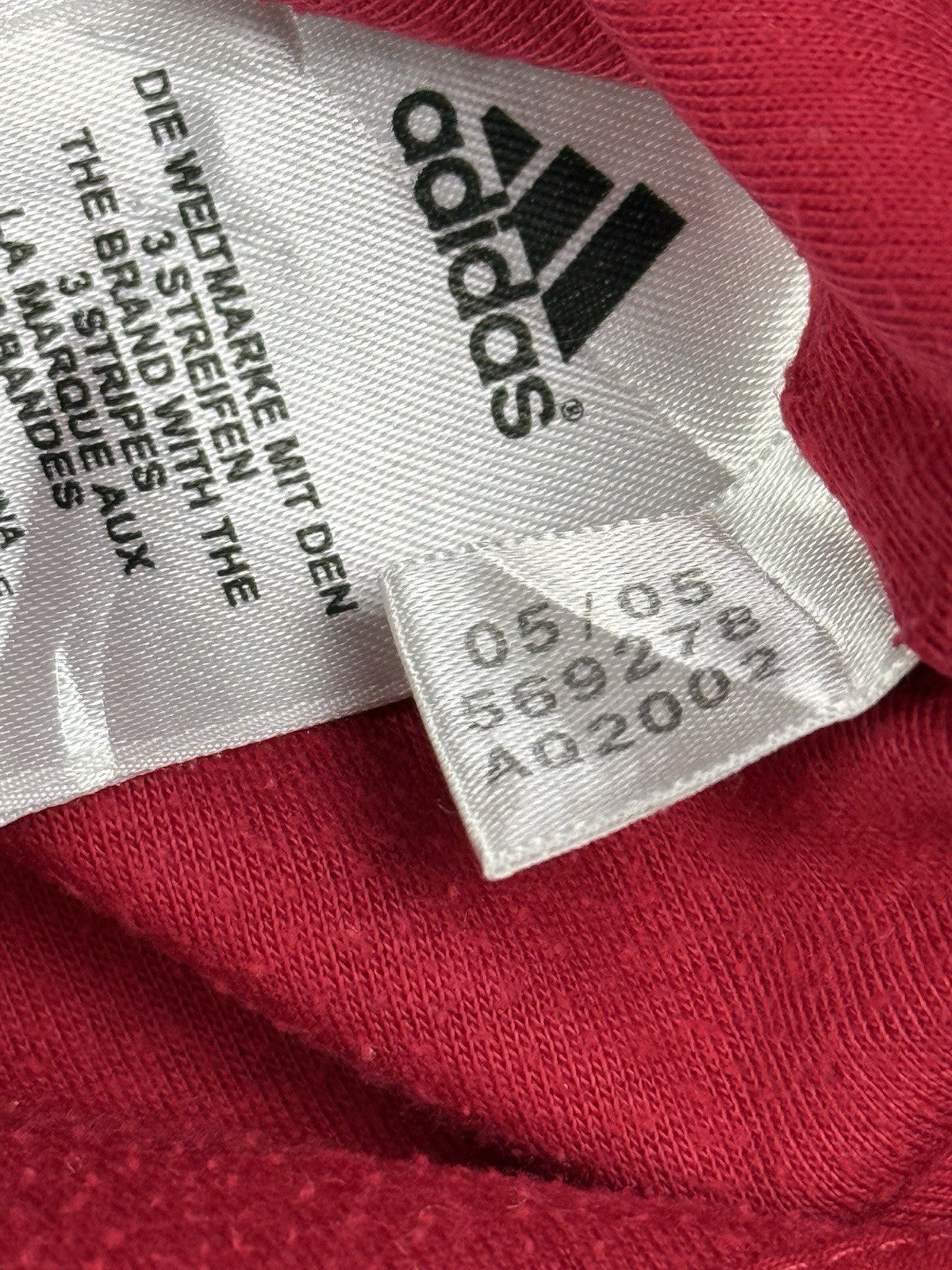 Adidas Vintage Red Zip Through Lined Track Jacket Size 18