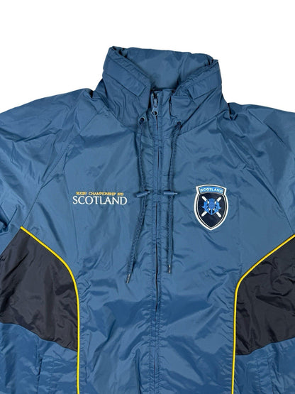 Scotland Rugby Championship 2013 Blue Zip Rain Jacket Medium