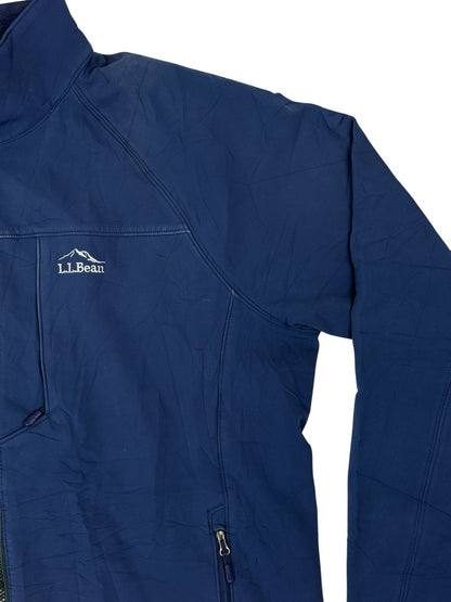 LL Bean Blue Softshell Fleece Lined Jacket XL