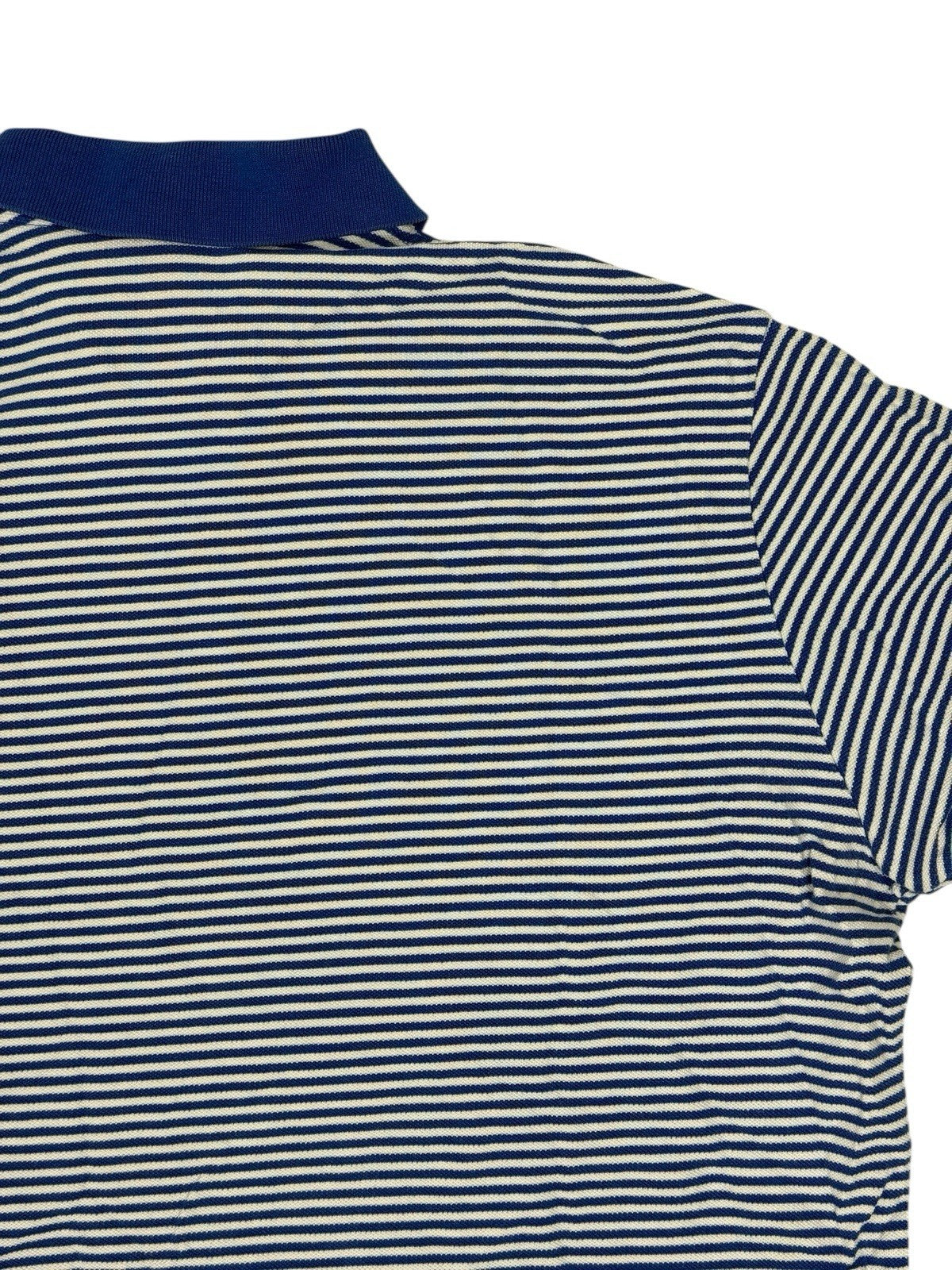 Polo Ralph Lauren Blue White Striped Polo Top Large