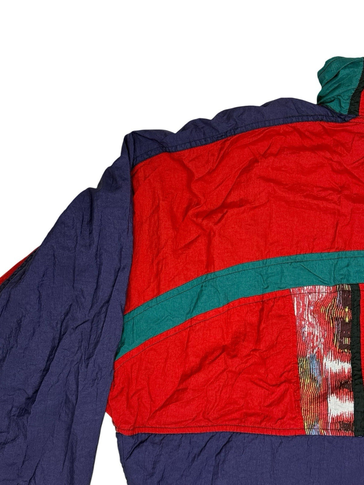 Adidas Vintage Y2K Explosive Reaction Multi Patterned 1/4 Zip Jumper Medium
