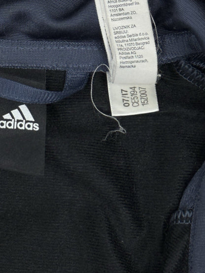 Adidas Blue Polyester Zip Track Jacket Large