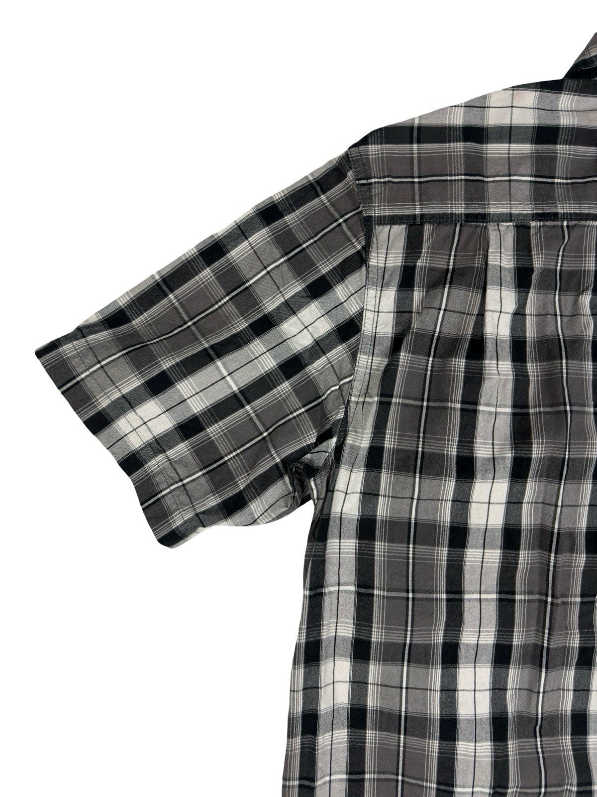 Carhartt Essential Relaxed Fit Grey Plaid Short Sleeve Shirt Medium